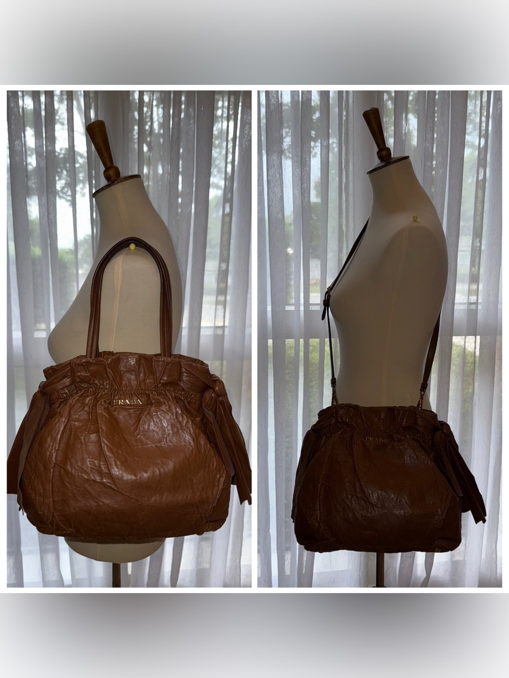 Prada Nappa Leather Antique Bow Bag - Picture 12 of 15